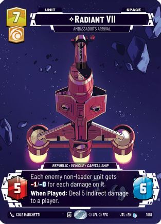Radiant VII - Ambassadors' Arrival (Prestige Foil) (1081) - Jump to Lightspeed Foil