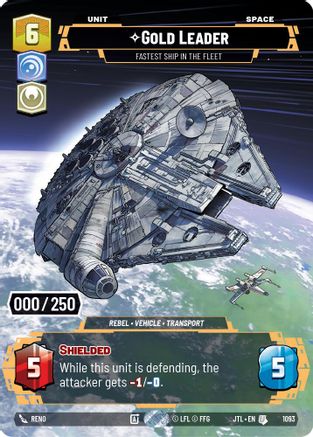 Gold Leader - Fastest Ship in the Fleet (Serialized) (1093) - Jump to Lightspeed Foil