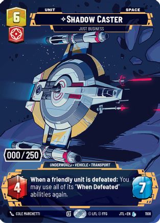 Shadow Caster - Just Business (Serialized) (1108) - Jump to Lightspeed Foil