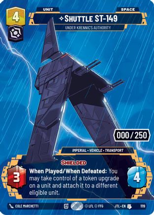 Shuttle ST-149 - Under Krennic's Authority (Serialized) (1119) - Jump to Lightspeed Foil