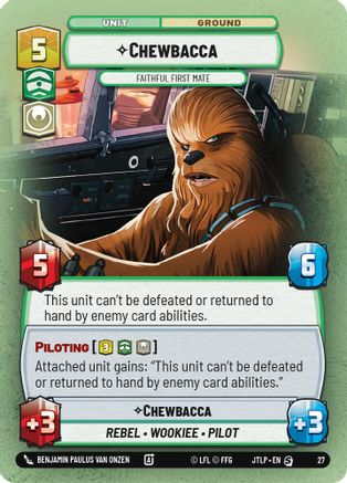 Chewbacca - Faithful First Mate (Foil) (27) - Jump to Lightspeed Weekly Play Promos Foil