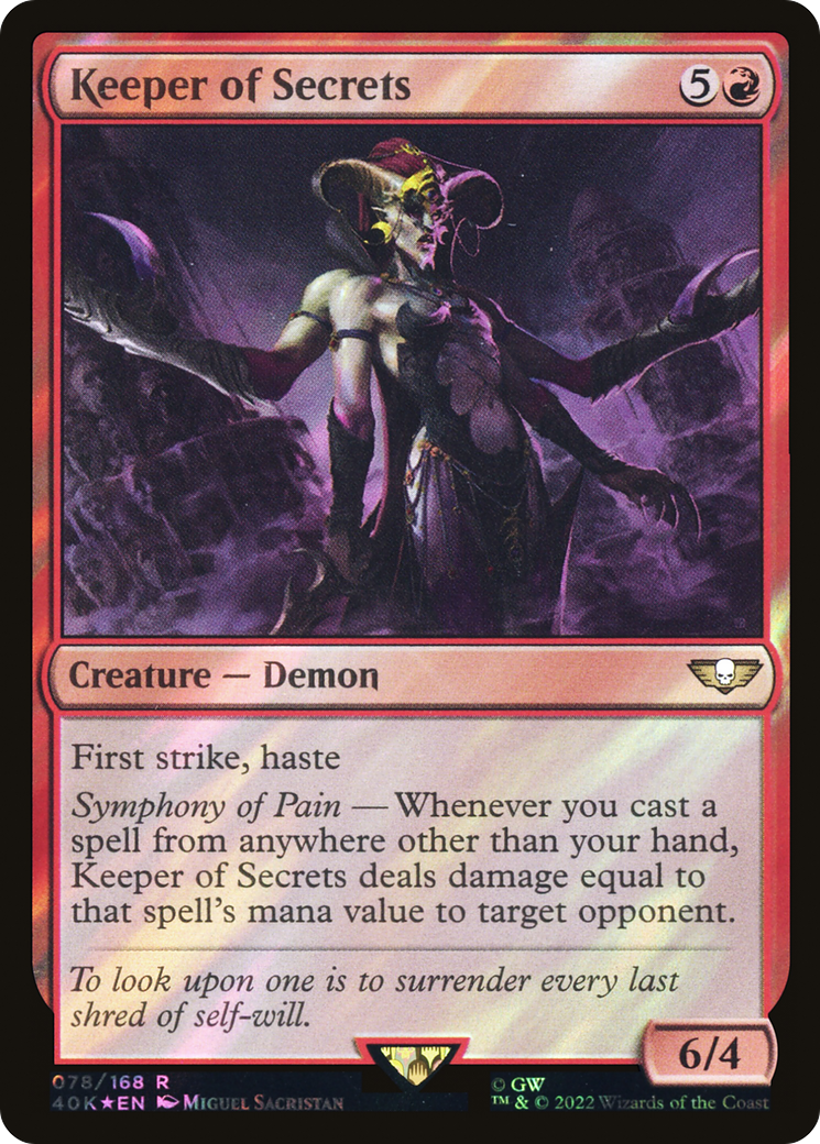Keeper of Secrets (Surge Foil) (40K-78★) - Warhammer 40,000 Commander Foil