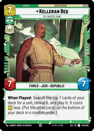 Kelleran Beq - The Sabered Hand (100/264) - Legends of the Force