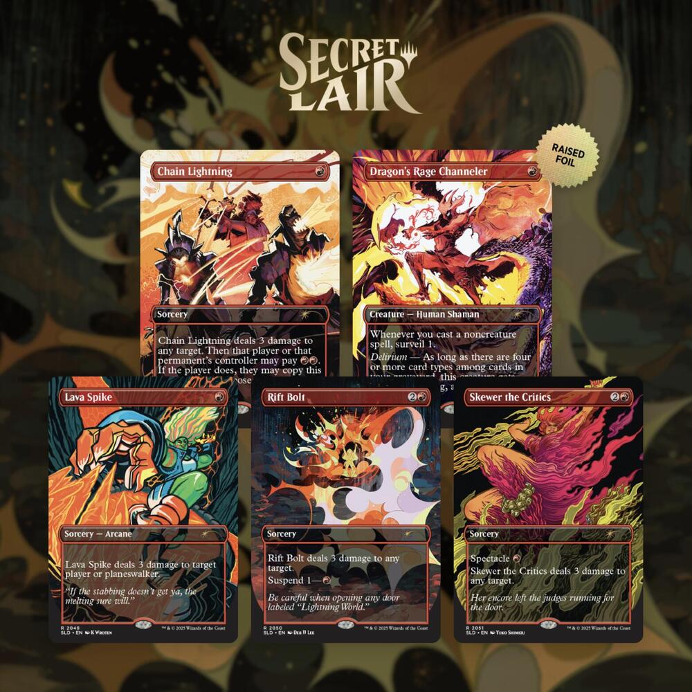 Magic the Gathering - Secret Lair - Everything Is On Fire - Raised Foil