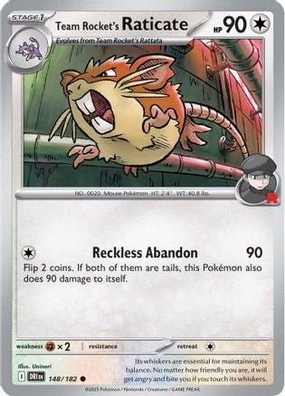 Team Rocket's Raticate 148/182 SV10 Destined Rivals - Common