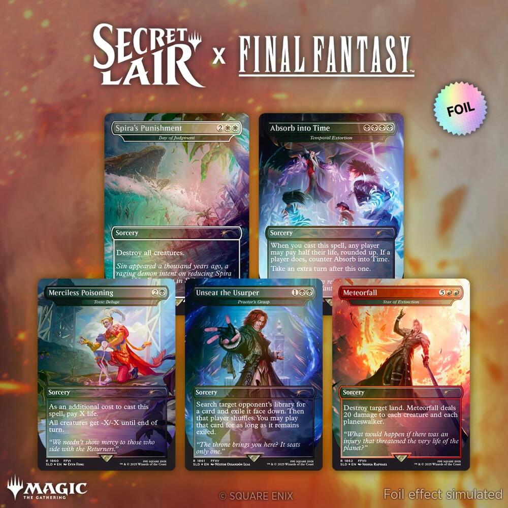 Magic the Gathering - Secret Lair x FINAL FANTASY: Game Over - Rainbow Foil Edition