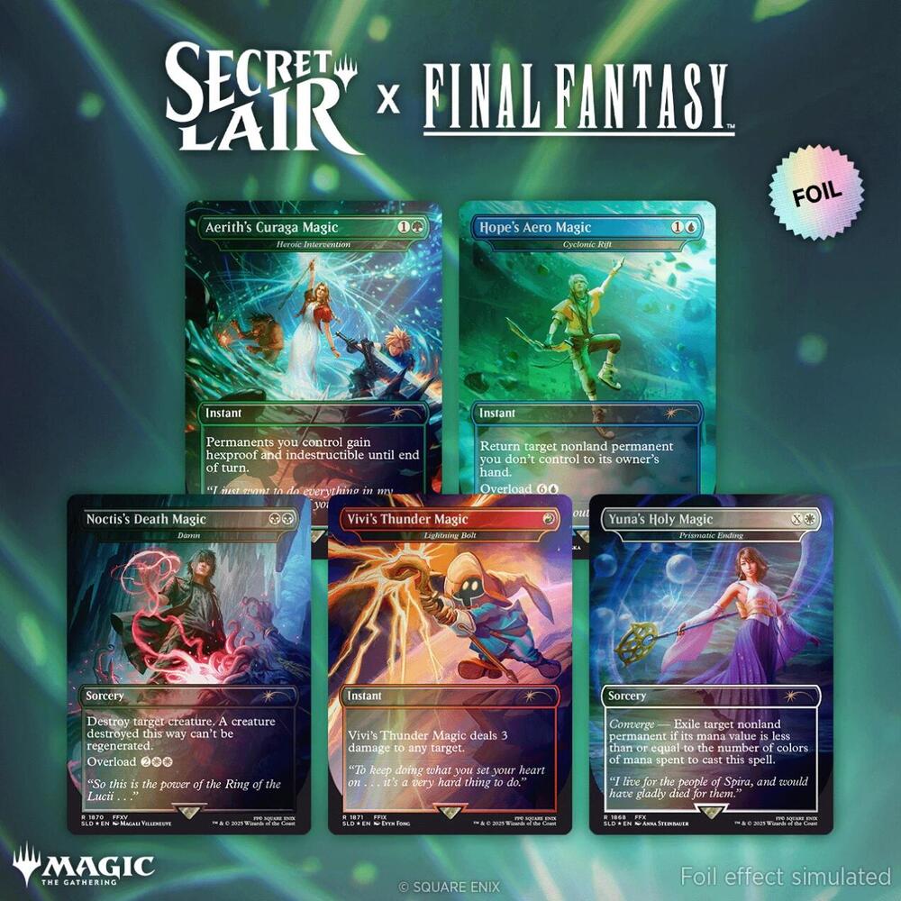 Magic the Gathering - Secret Lair x FINAL FANTASY: Grimoire - Rainbow Foil Edition