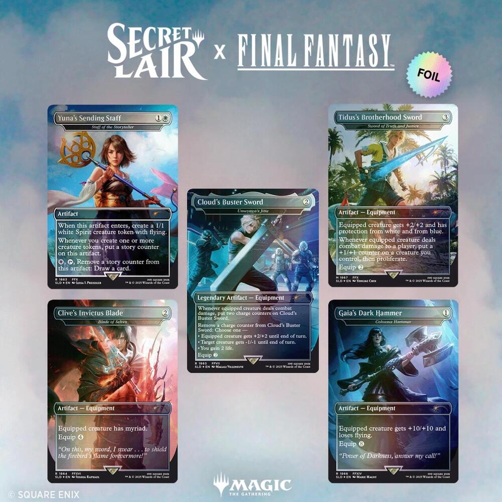Magic the Gathering - Secret Lair x FINAL FANTASY: Weapons - Rainbow Foil Edition