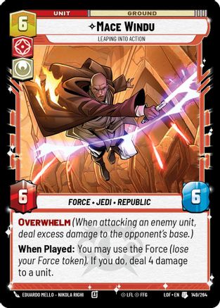 Mace Windu - Leaping into Action (149/264) - Legends of the Force