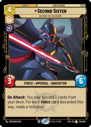 Second Sister - Seeking the Holocron (184/264) - Legends of the Force