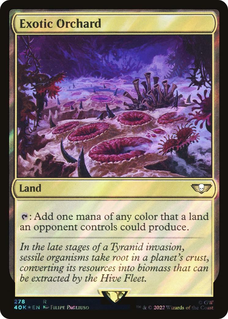 Exotic Orchard (Surge Foil) (40K-278★) - Warhammer 40,000 Commander Foil