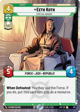 Eeth Koth - Spiritual Warrior (Hyperspace) (361) - Legends of the Force