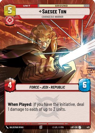 Saesee Tiin - Courageous Warrior (Hyperspace) (431) - Legends of the Force