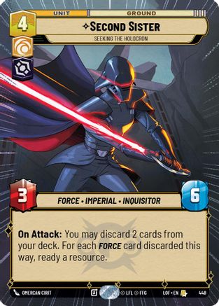 Second Sister - Seeking the Holocron (Hyperspace) (448) - Legends of the Force