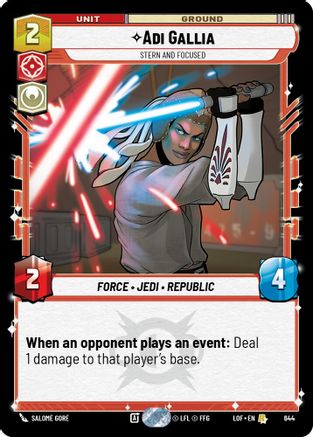Adi Gallia - Stern and Focused (Foil) (644) - Legends of the Force Foil