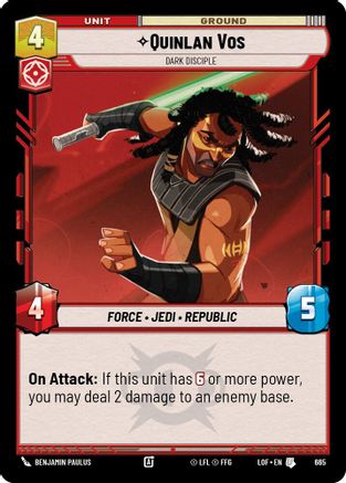 Quinlan Vos - Dark Disciple (Foil) (665) - Legends of the Force Foil