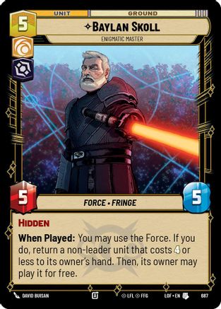 Baylan Skoll - Enigmatic Master (Foil) (687) - Legends of the Force Foil