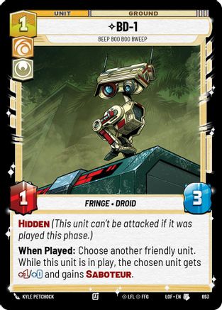 BD-1 - Beep Boo Boo Bweep (Foil) (693) - Legends of the Force Foil