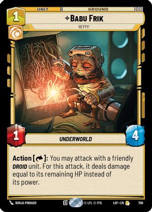 Babu Frik - Heyyy! (Foil) (708) - Legends of the Force Foil