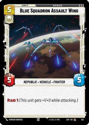 Blue Squadron Assault Wing (Foil) (753) - Legends of the Force Foil