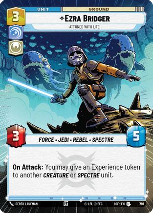 Ezra Bridger - Attuned With Life (Hyperspace Foil) (786) - Legends of the Force Foil