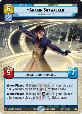Anakin Skywalker - Champion of Mortis (Hyperspace Foil) (810) - Legends of the Force Foil