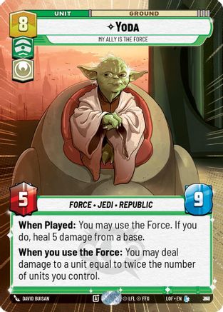 Yoda - My Ally is the Force (Hyperspace Foil) (841) - Legends of the Force Foil