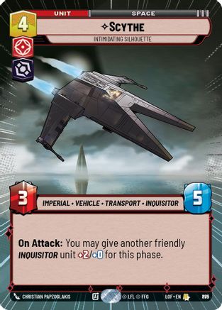 Scythe - Intimidating Silhouette (Hyperspace Foil) (875) - Legends of the Force Foil