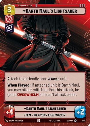 Darth Maul's Lightsaber (Hyperspace Foil) (880) - Legends of the Force Foil