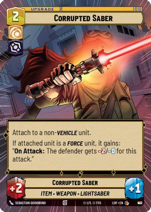 Corrupted Saber (Hyperspace Foil) (927) - Legends of the Force Foil