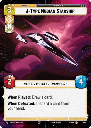J-Type Nubian Starship (Hyperspace Foil) (934) - Legends of the Force Foil