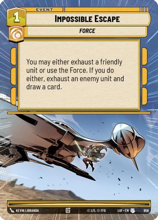 Impossible Escape (Hyperspace Foil) (958) - Legends of the Force Foil