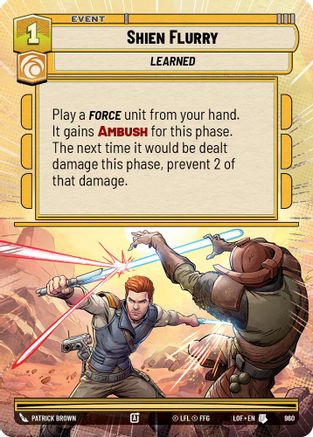 Shien Flurry (Hyperspace Foil) (960) - Legends of the Force Foil