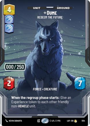 Dume - Redeem the Future (Serialized) (1134) - Legends of the Force Foil