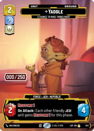 Yaddle - A Chance To Make Things Right (Serialized) (1147) - Legends of the Force Foil