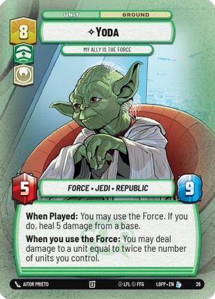 Yoda - My Ally is the Force (26) - Organized Play Promos Foil