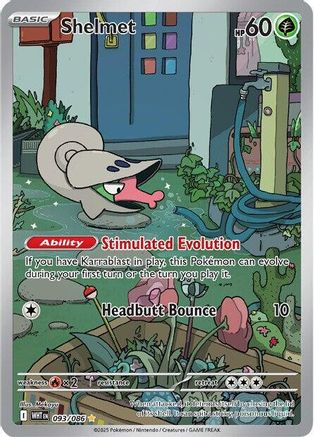 Shelmet 093/086 - Holofoil SV White Flare - Illustration Rare