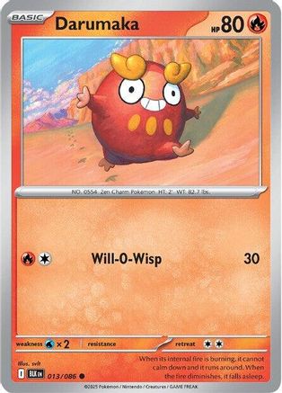 Darumaka 013/086 - Reverse Holofoil SV Black Bolt - Common