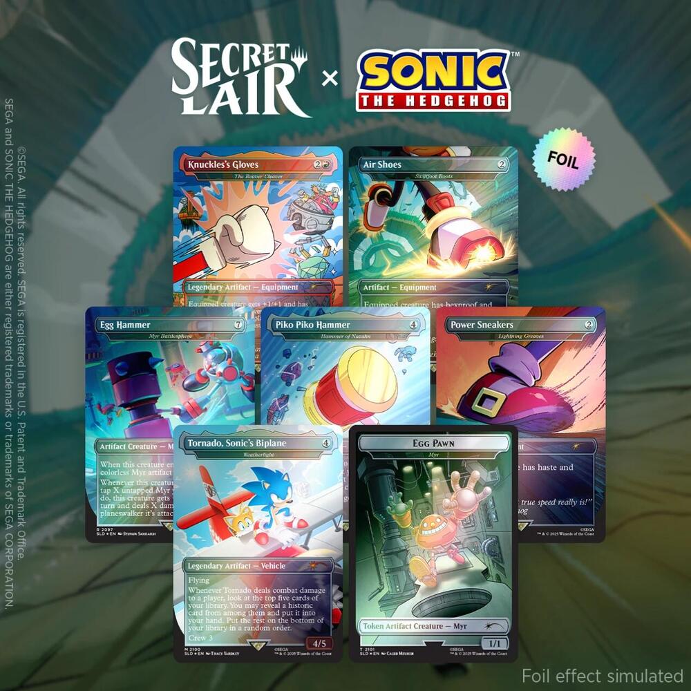Magic the Gathering - Secret Lair x Sonic - Turbo Gear - Rainbow Foil