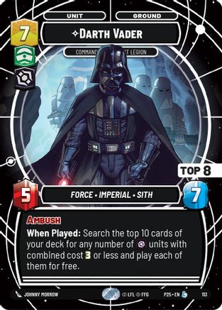Darth Vader - Commanding the First Legion (Top 8) (113) - Organized Play Promos Foil