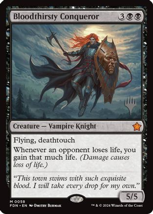 Bloodthirsty Conqueror (PPFDN-058) - Promo Pack: Edge of Eternities Foil