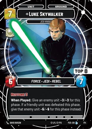 Luke Skywalker - Jedi Knight (Top 8) (178) - Sector and Regional Promos Season 1 Foil