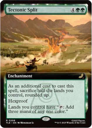 Tectonic Split (Extended Art) (TLE-208) - Avatar: The Last Airbender: Eternal-Legal Foil