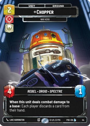 Chopper - War Hero (44) (44) - Sector and Regional Promos Season 1 Foil