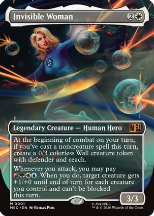 Invisible Woman (Borderless) (MSC-001) - Commander: Marvel Super Heroes Foil