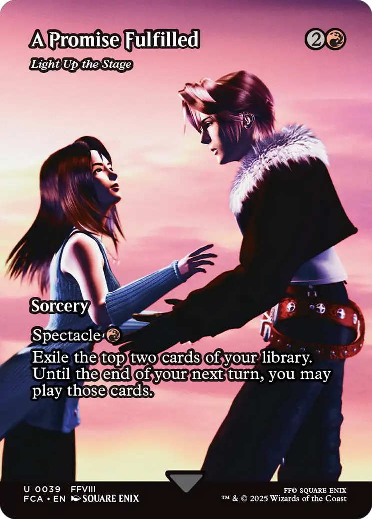 A Promise Fulfilled - Light Up the Stage (Showcase) (FCA-039) - FINAL FANTASY: Through the Ages / A Promise Fulfilled (Borderless) Foil