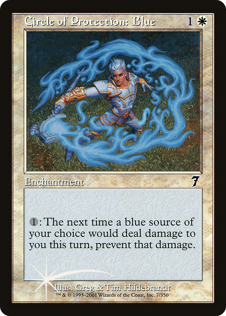 Circle of Protection: Blue (7ED-007) - 7th Edition Foil