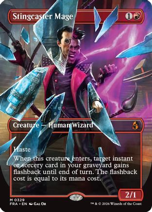 Stingcaster Mage (Borderless) (FRA-329) - Reality Fracture Foil