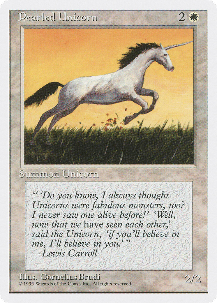 Pearled Unicorn (4ED-39) - Fourth Edition