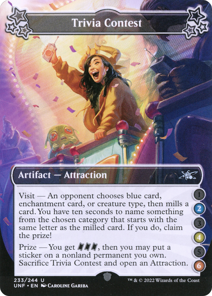 Trivia Contest (2-4-6) (UNF-233B) - Unfinity